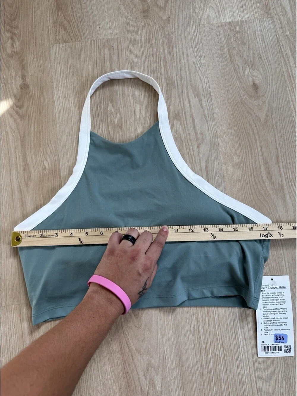 Lululemon Nulu Cropped Halter Tank Top Size X-Large Light Support Athleisure